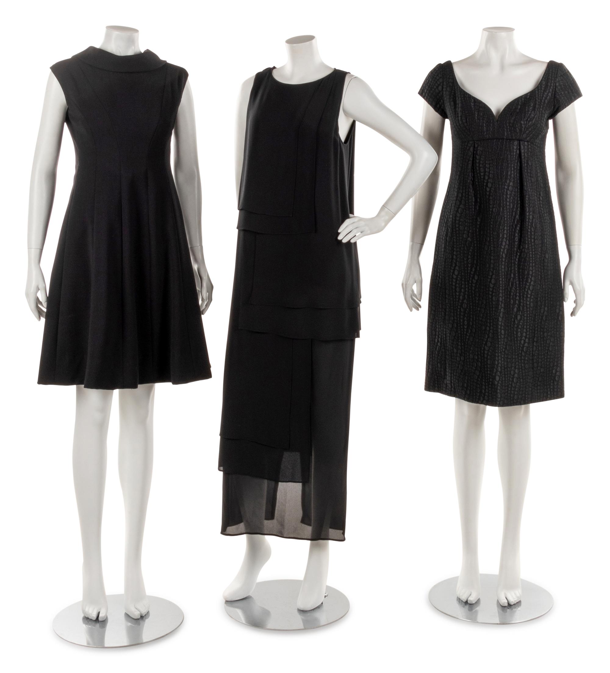 Three Vintage Designer Dresses: Norman Norell, Geoffrey Beene, Karl Lagerfeld, 1960-90s