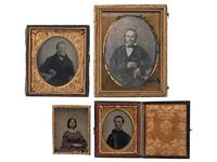 [EARLY PHOTOGRAPHY]. A group of 4 cased images, highlighted by quarter plate daguerreotype of gentleman by G.S. Cook, Charleston, South Carolina.
