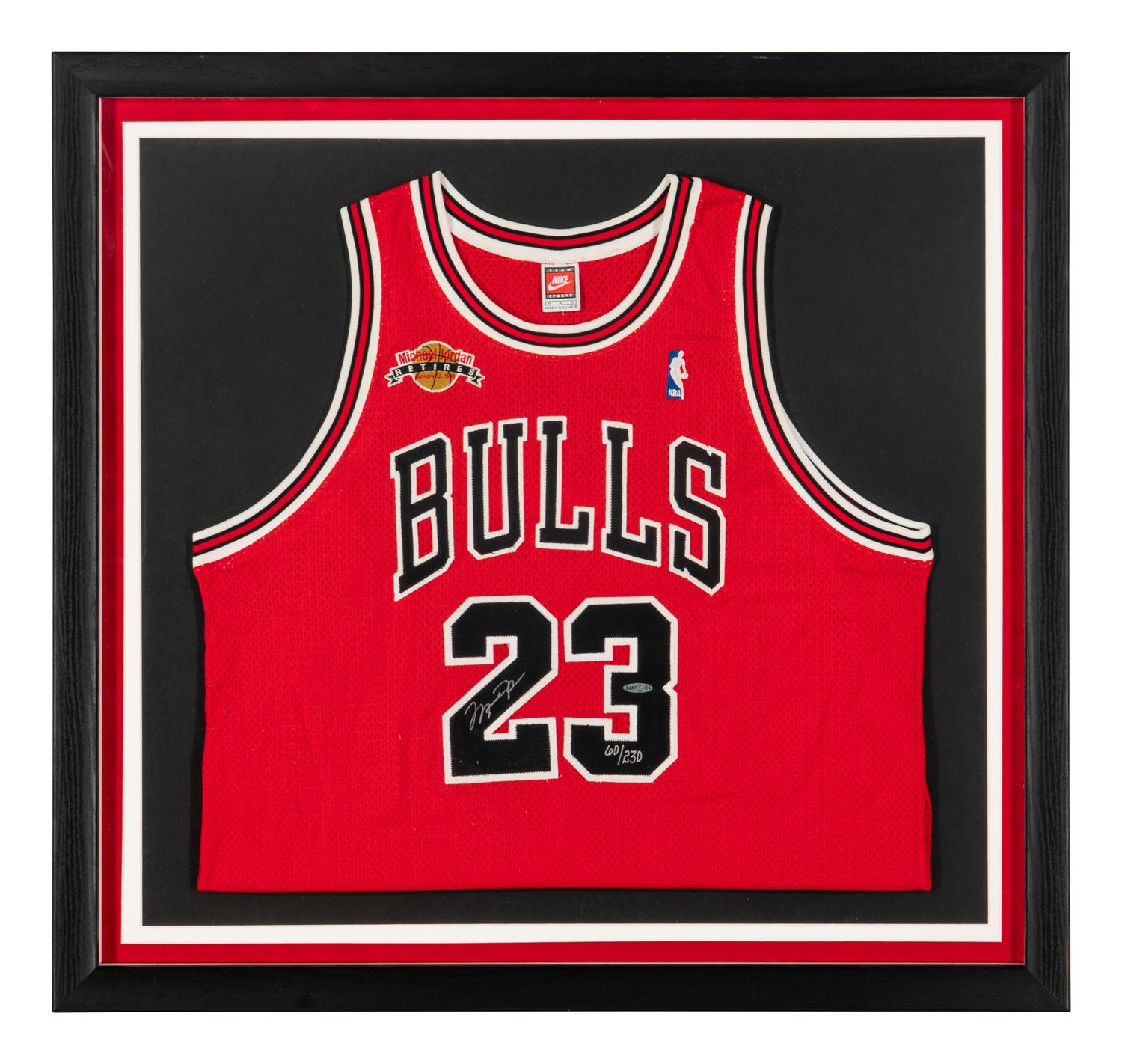 A Michael Jordan Signed Autograph Limited Edition 1999 Chicago Bulls Retirement Jersey (Upper Deck Authenticated)