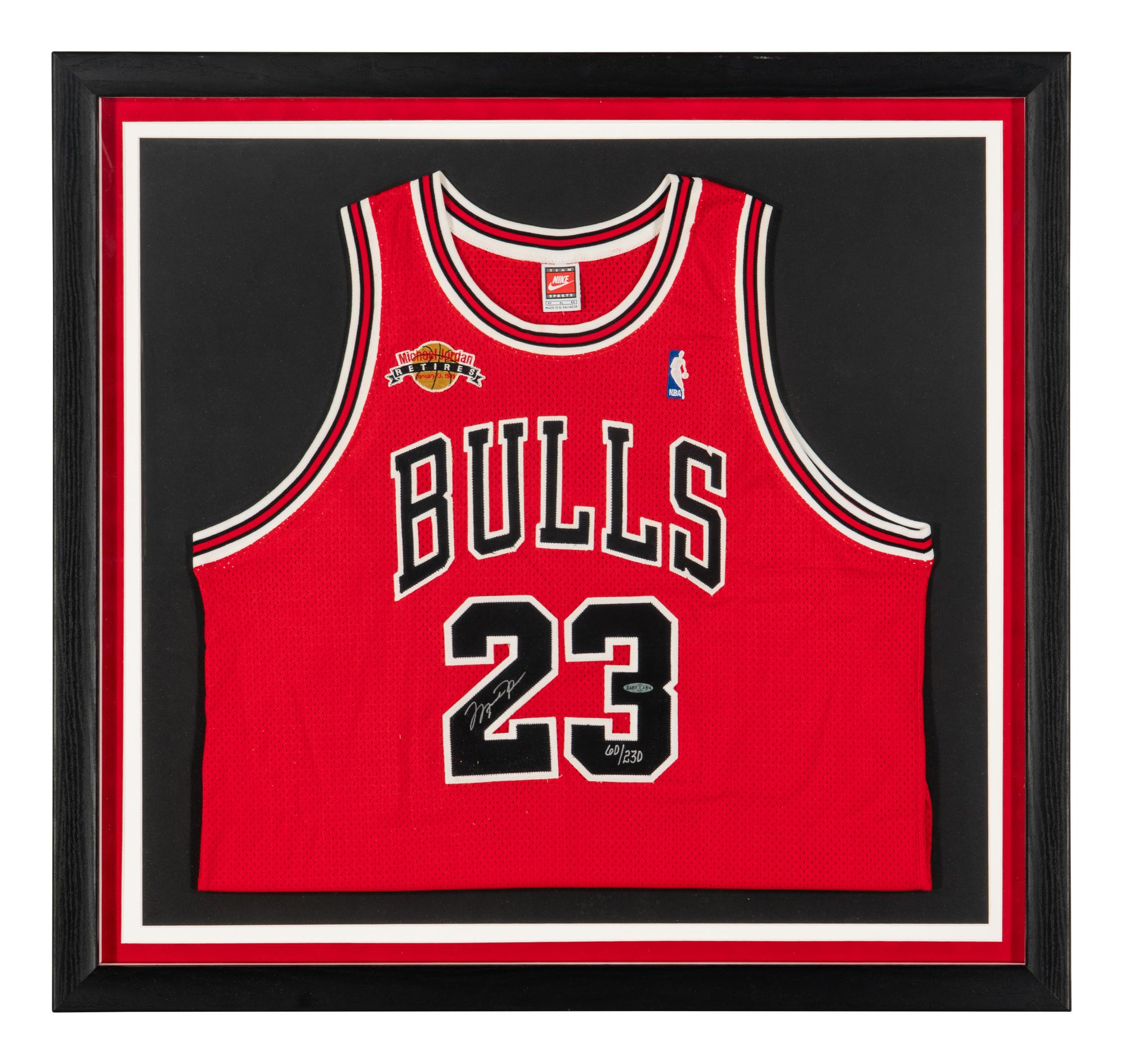A Michael Jordan Signed Autograph Limited Edition 1999 Chicago Bulls Retirement Jersey (Upper Deck Authenticated)
