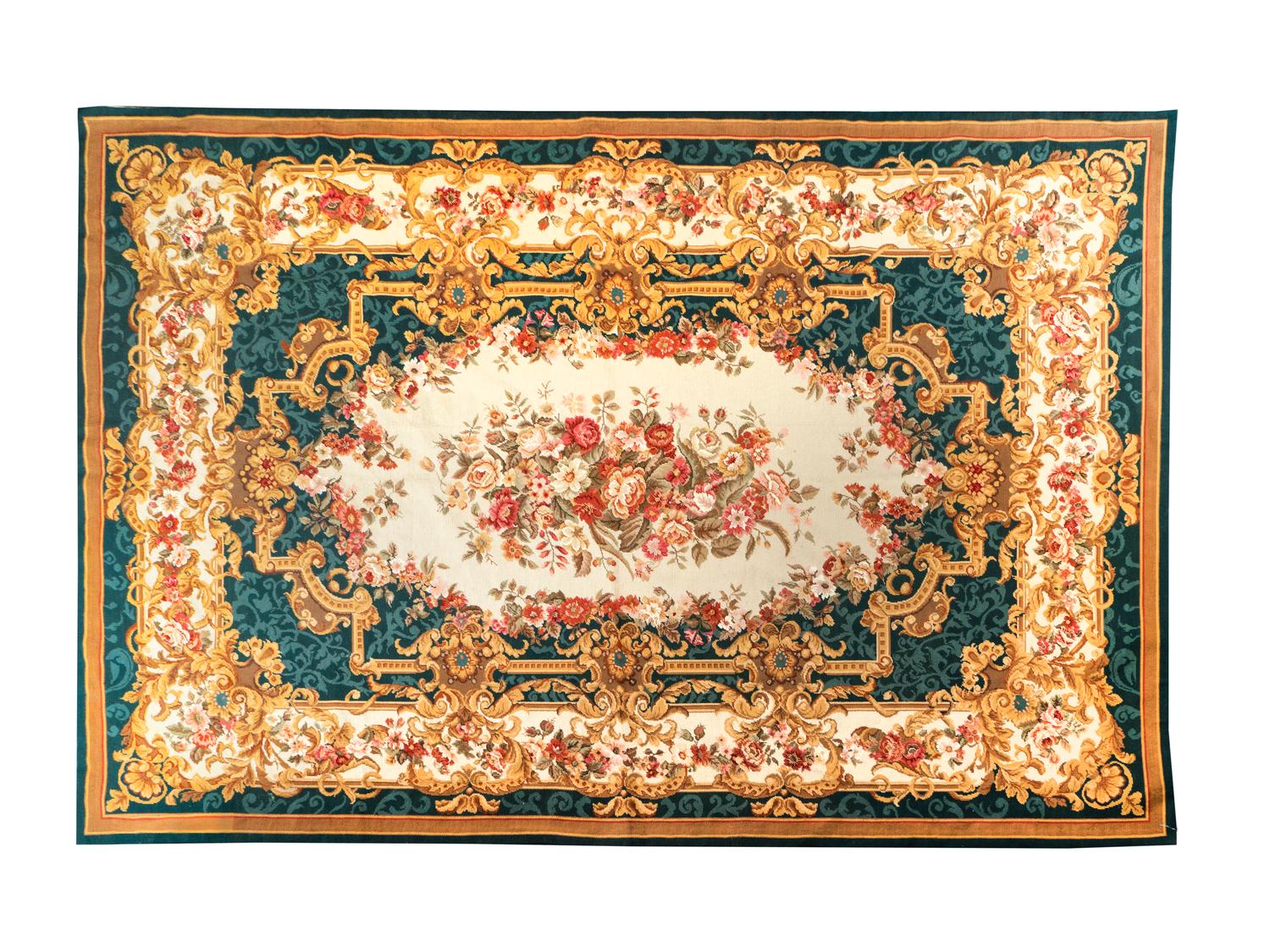 An Aubusson Style Wool Rug — 20TH CENTURY