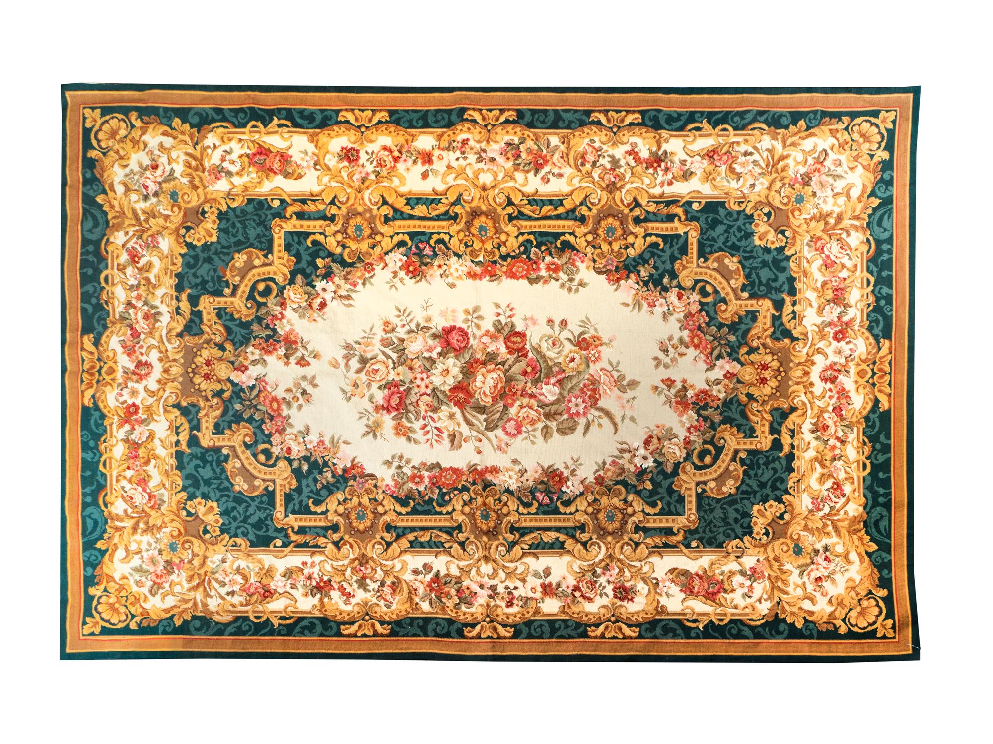 An Aubusson Style Wool Rug — 20TH CENTURY