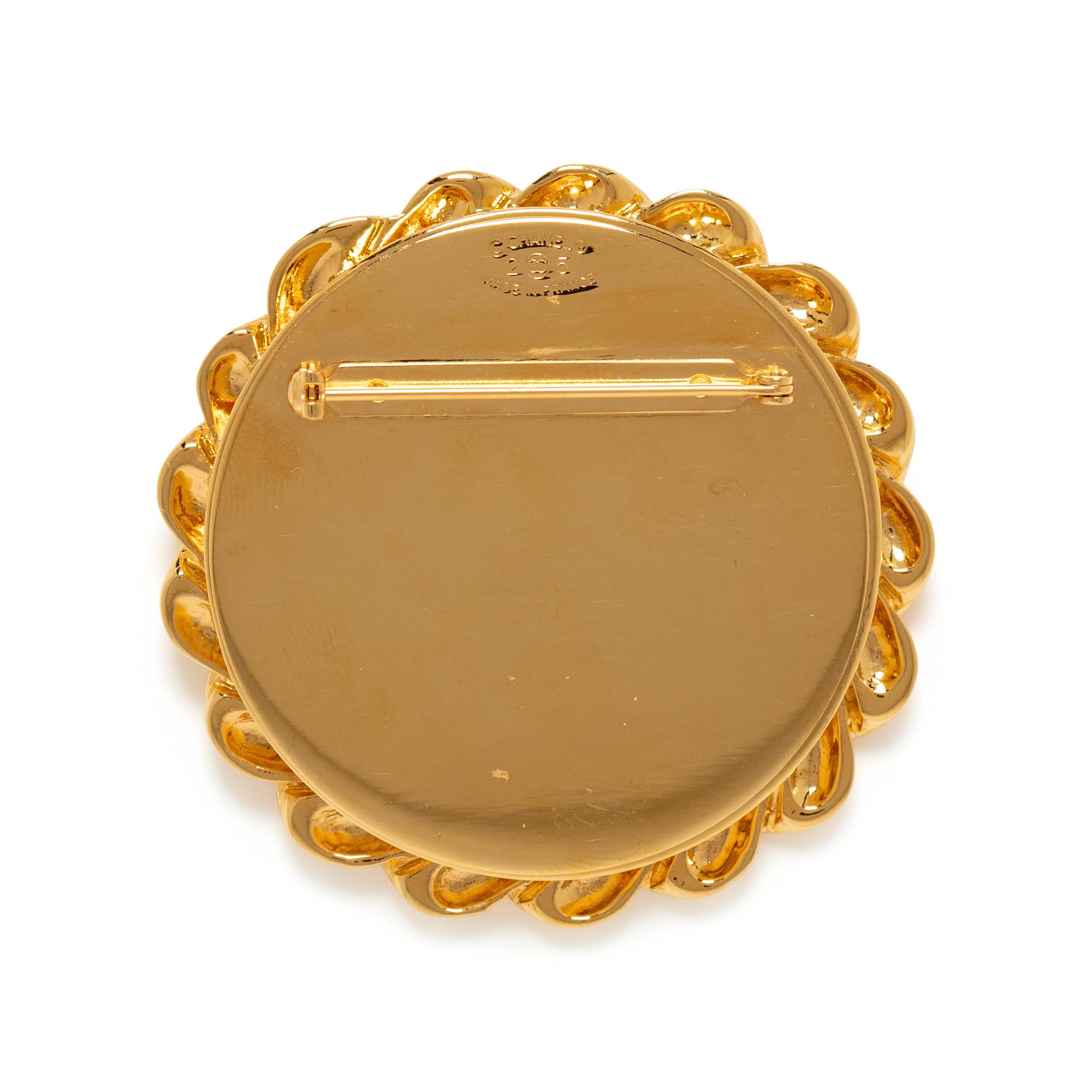 Chanel, Large CC Mirrored Brooch