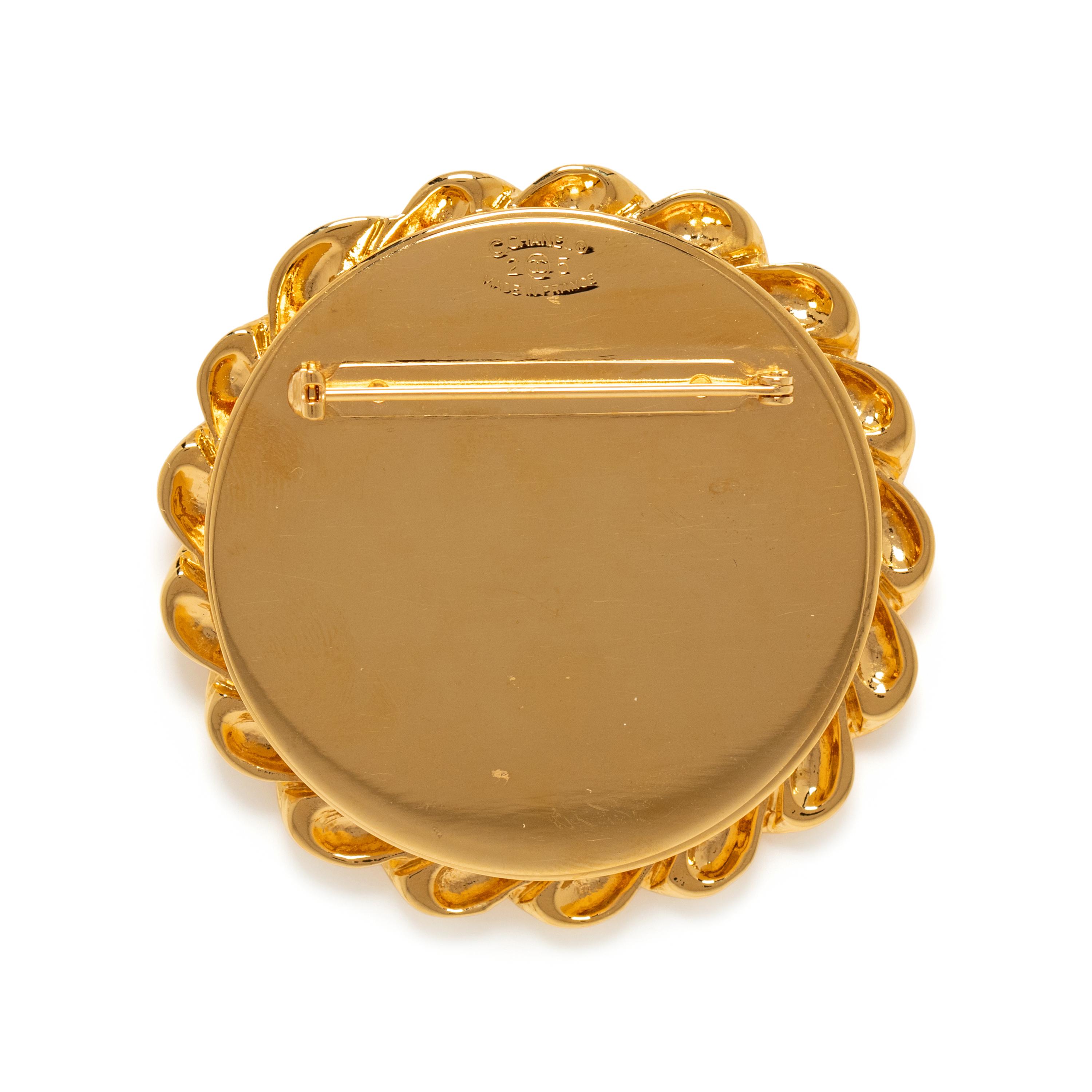 Chanel, Large CC Mirrored Brooch