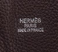 An Hermes Chocolat Bolide Web 45cm Handbag,
