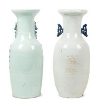 Two Chinese Blue and White Porcelain Baluster Vases