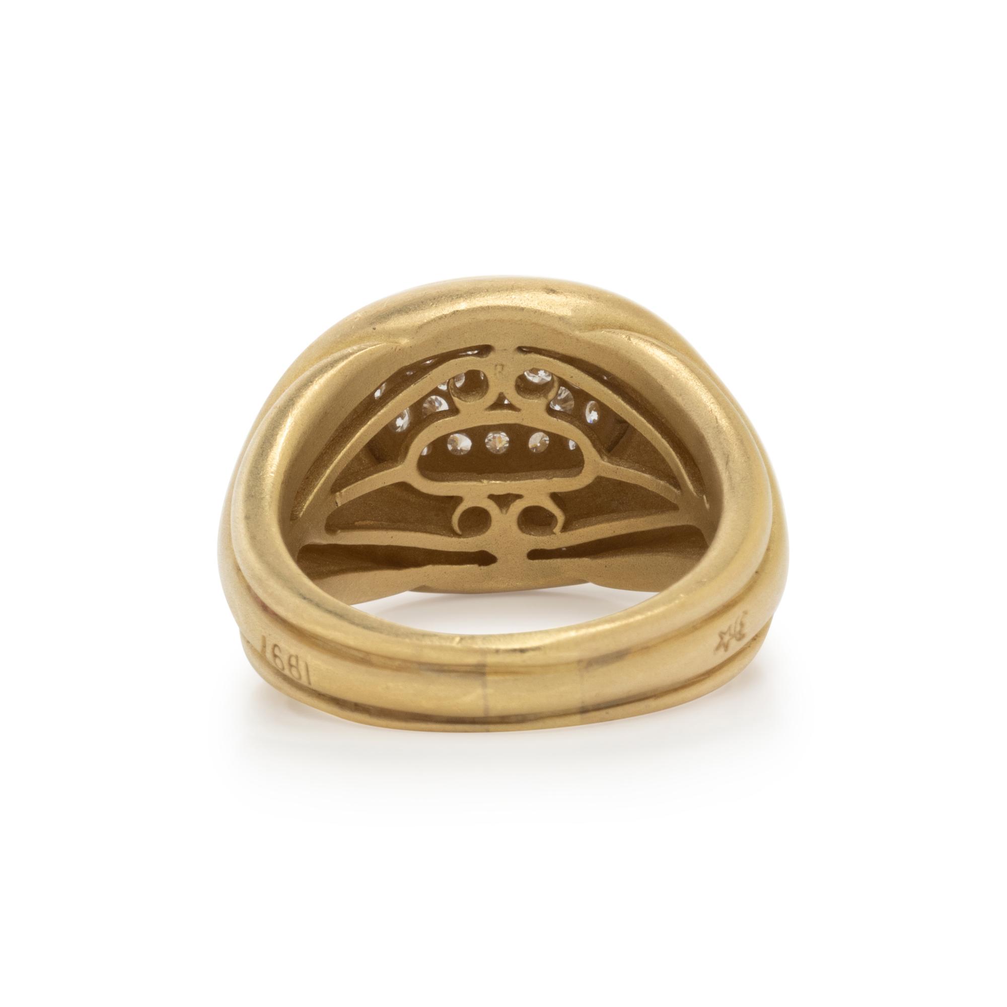 KIESELSTEIN-CORD, DIAMOND AND YELLOW GOLD RING