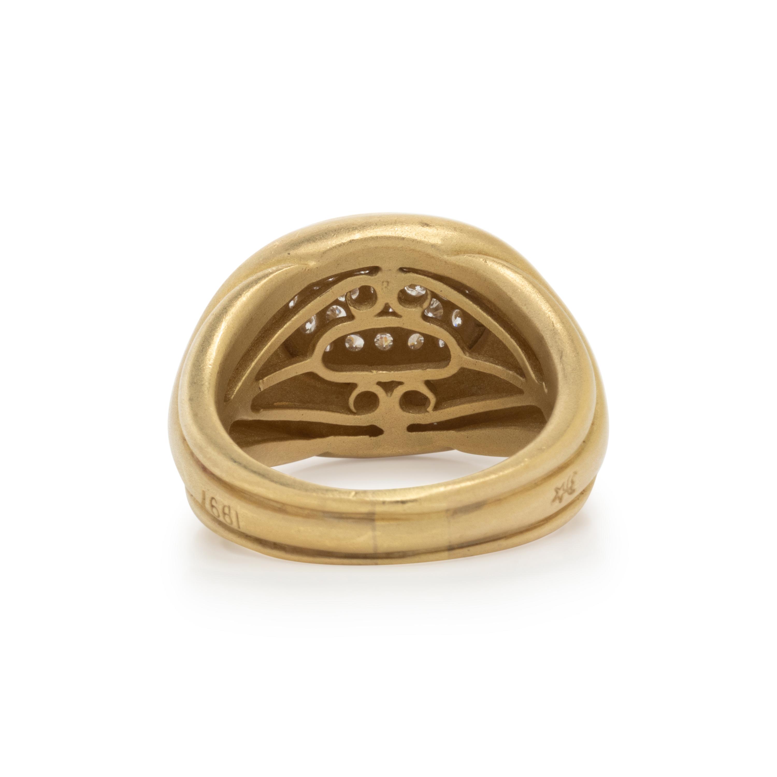 KIESELSTEIN-CORD, DIAMOND AND YELLOW GOLD RING