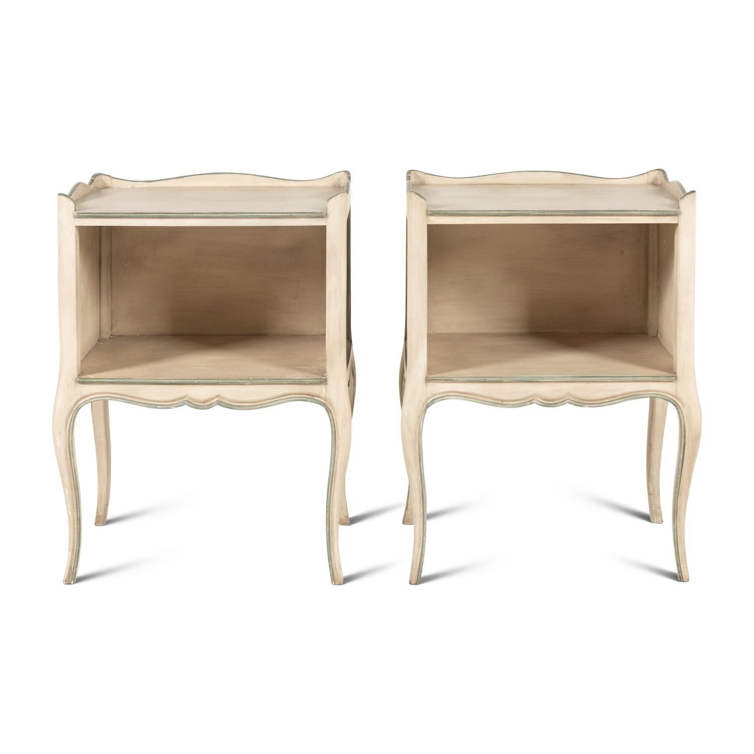 A Pair of Painted Bedside Tables