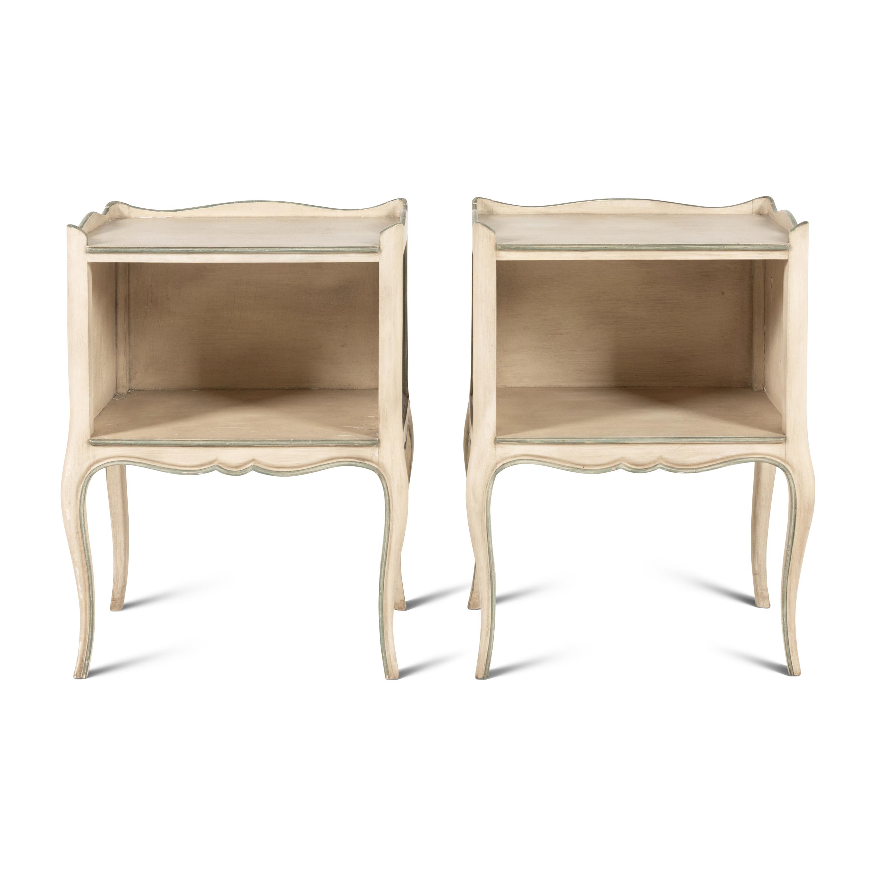 A Pair of Painted Bedside Tables