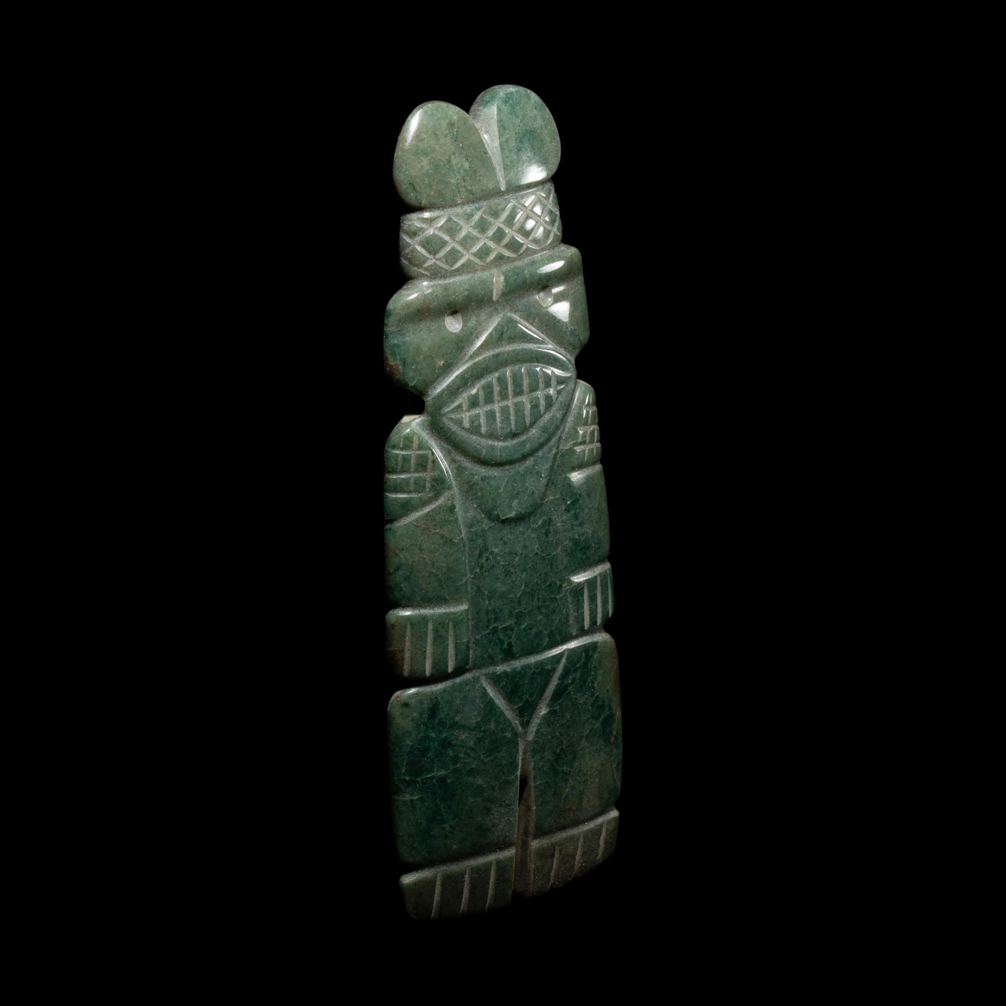 A Costa Rican Jade Axe-God Pendant
