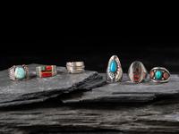 Cheyenne, Navajo, Zuni, and Southwestern-style Silver Rings