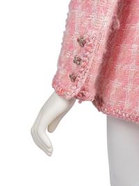 Chanel Pink and White Tweed Jacket, 2000s