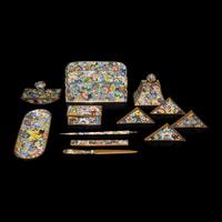 A Set of Chinese Cloisonné Enamel Scholar's Objects, 20th Century — 近代 掐絲琺琅文具一組