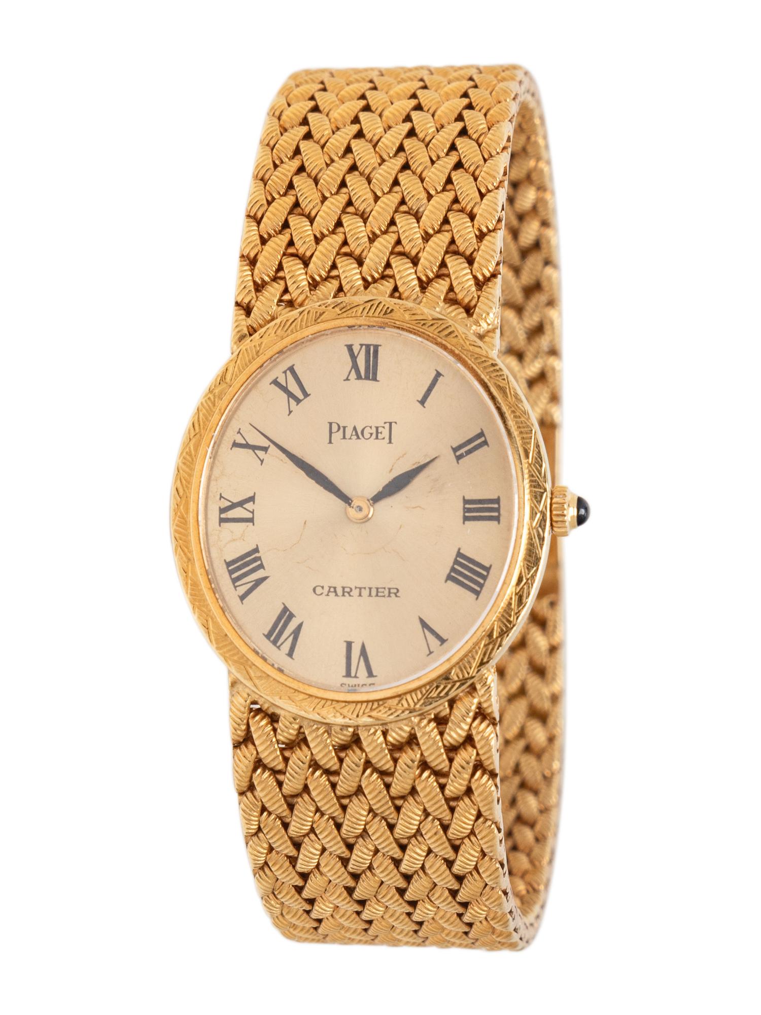 PIAGET FOR CARTIER, YELLOW GOLD WATCH