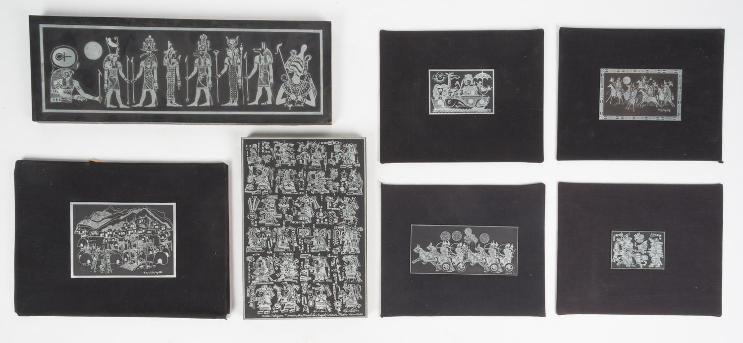 Roger Coast, (20th century), a group of nine engraving plates