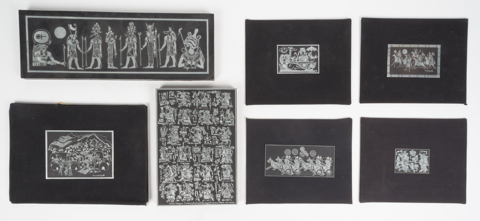 Roger Coast, (20th century), a group of nine engraving plates