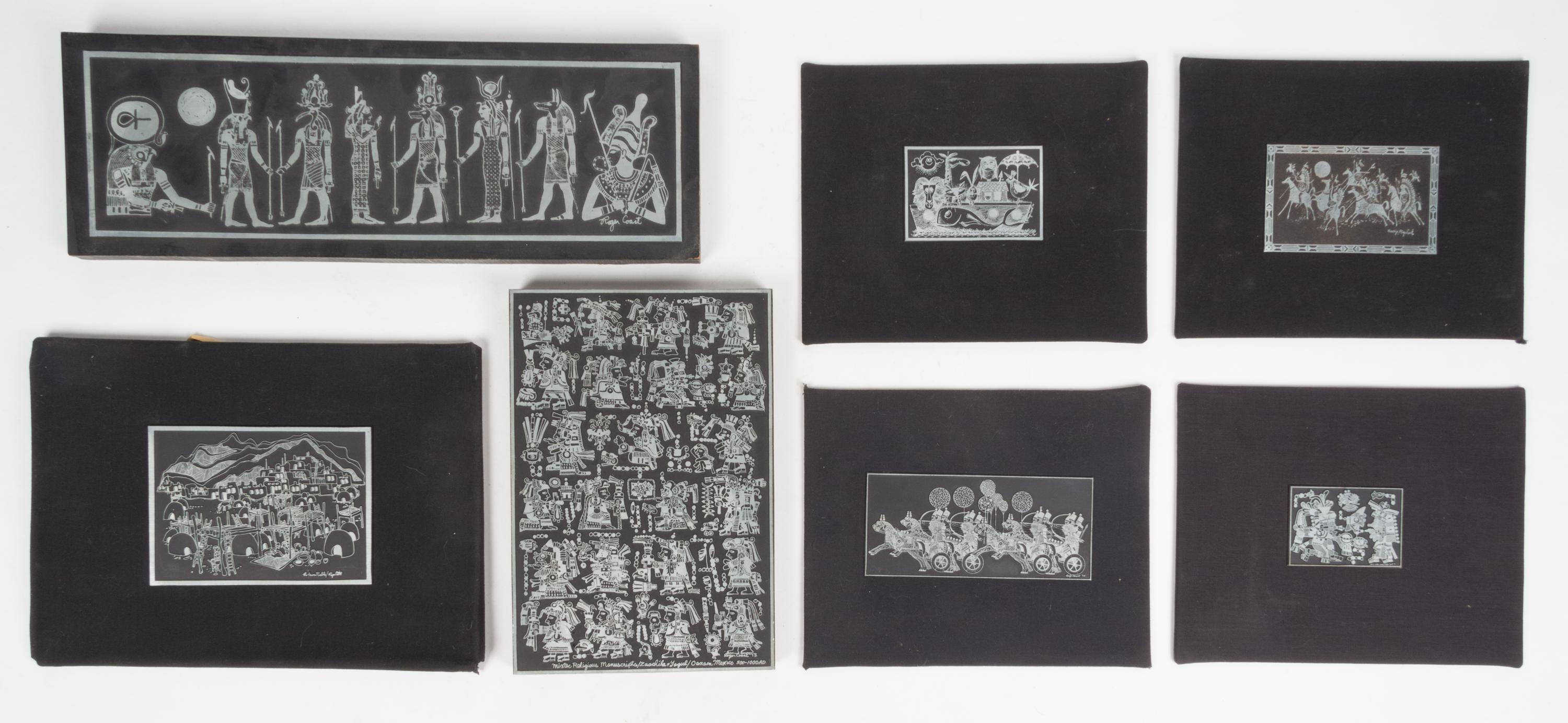 Roger Coast, (20th century), a group of nine engraving plates