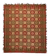A Signed Woven Coverlet