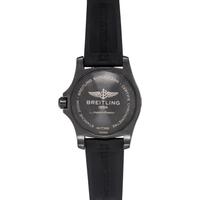 BREITLING, REF. M17638 BLACK STEEL 'SUPEROCEAN' WRISTWATCH