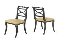 A Set of Six Regency Style Painted Side Chairs