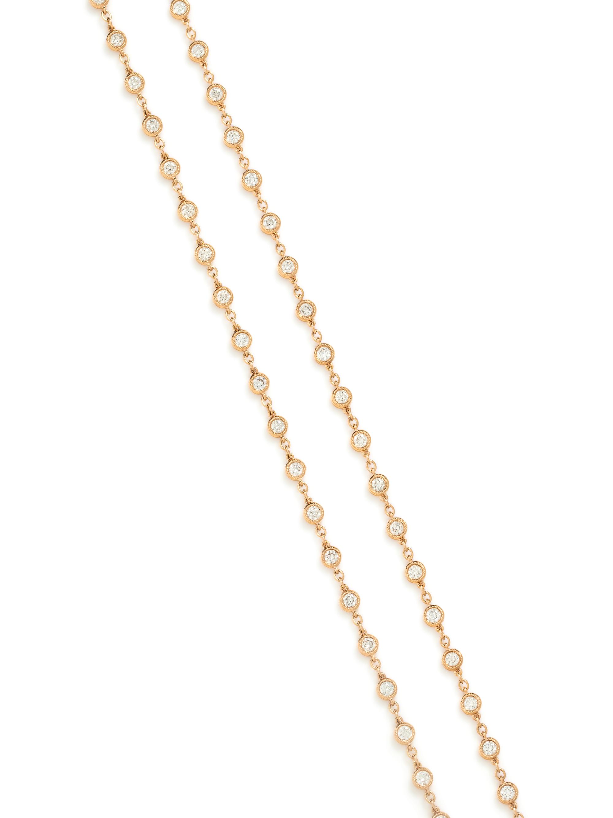 ROSE GOLD AND DIAMOND NECKLACE