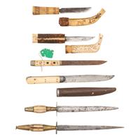 Lot of 6 Ethnographic Ivory Handle Daggers