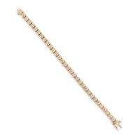 Diamond and Yellow Gold Line Bracelet
