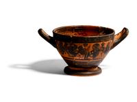 A Greek Black-Figured Skyphos
