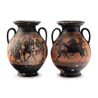 A Pair of Attic Style Black-Figure Pelikai