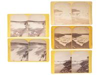 HAYNES, Frank J. (1853-1921), photographer. A group of 7 stereoviews highlighted by two self portraits of Haynes with his camera.