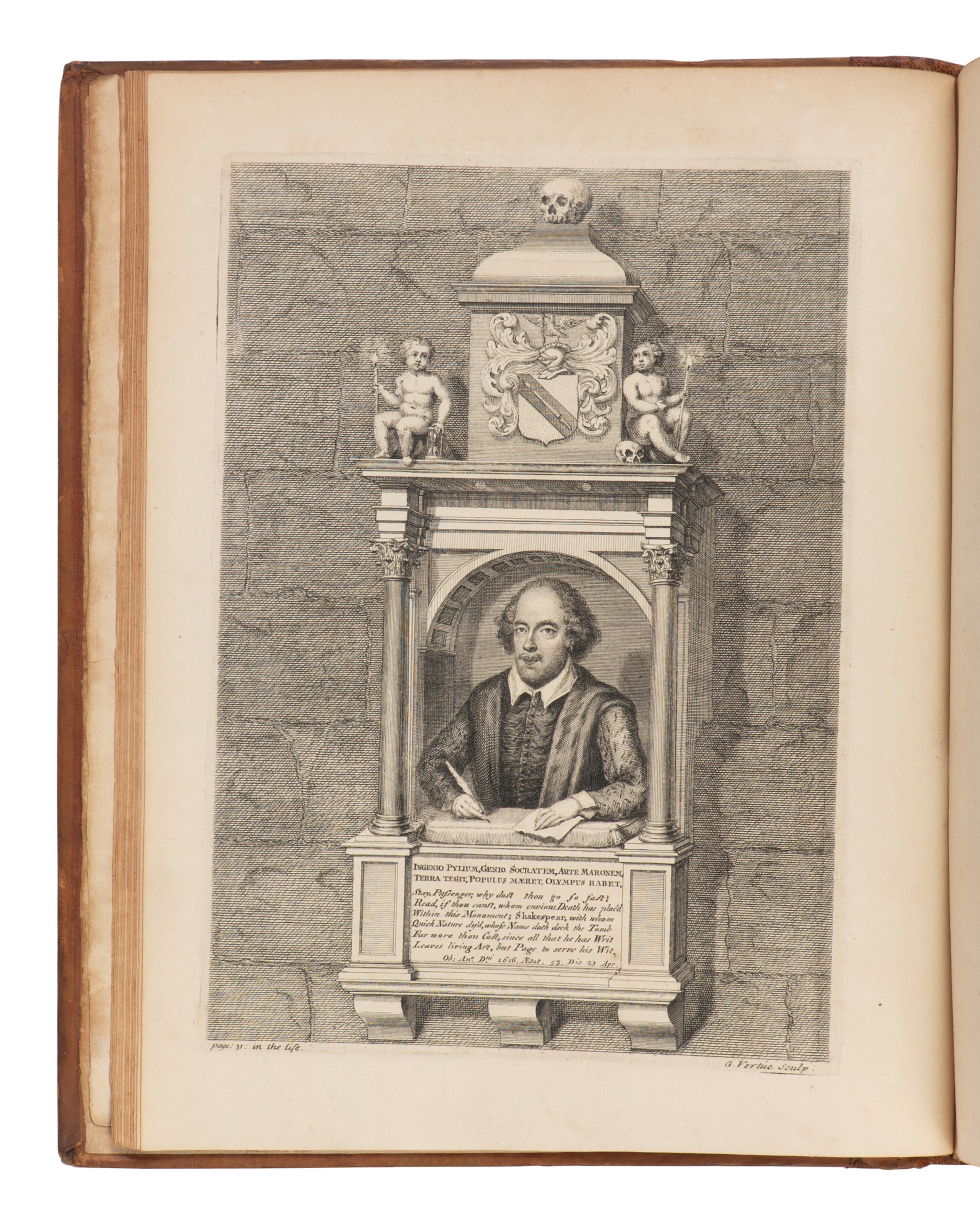 SHAKESPEARE, William (1564-1616). The Works of William Shakespear . Alexander Pope, editor. London: Jacob Tonson [-J. Darby for A. Bettesworth], [1723-]1725.