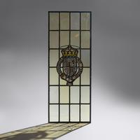 Window depicting a painted coat of arms