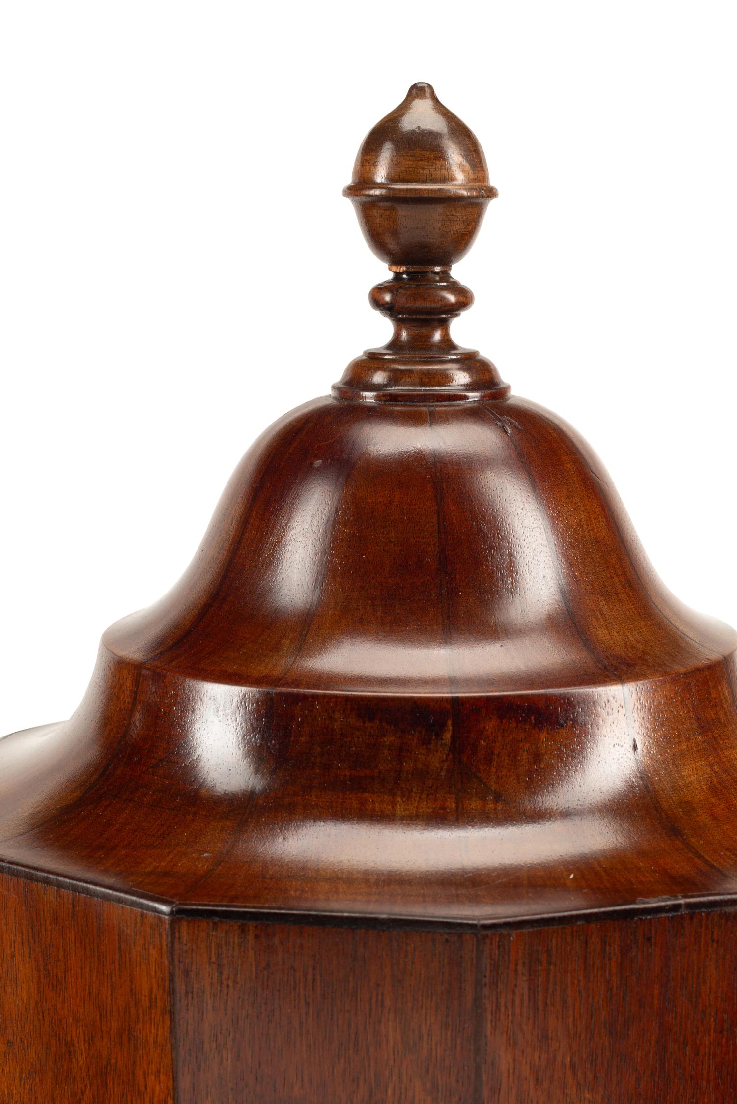 A Pair of English Mahogany Cutlery Urns