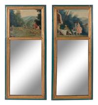 A Pair of Painted Mirrors