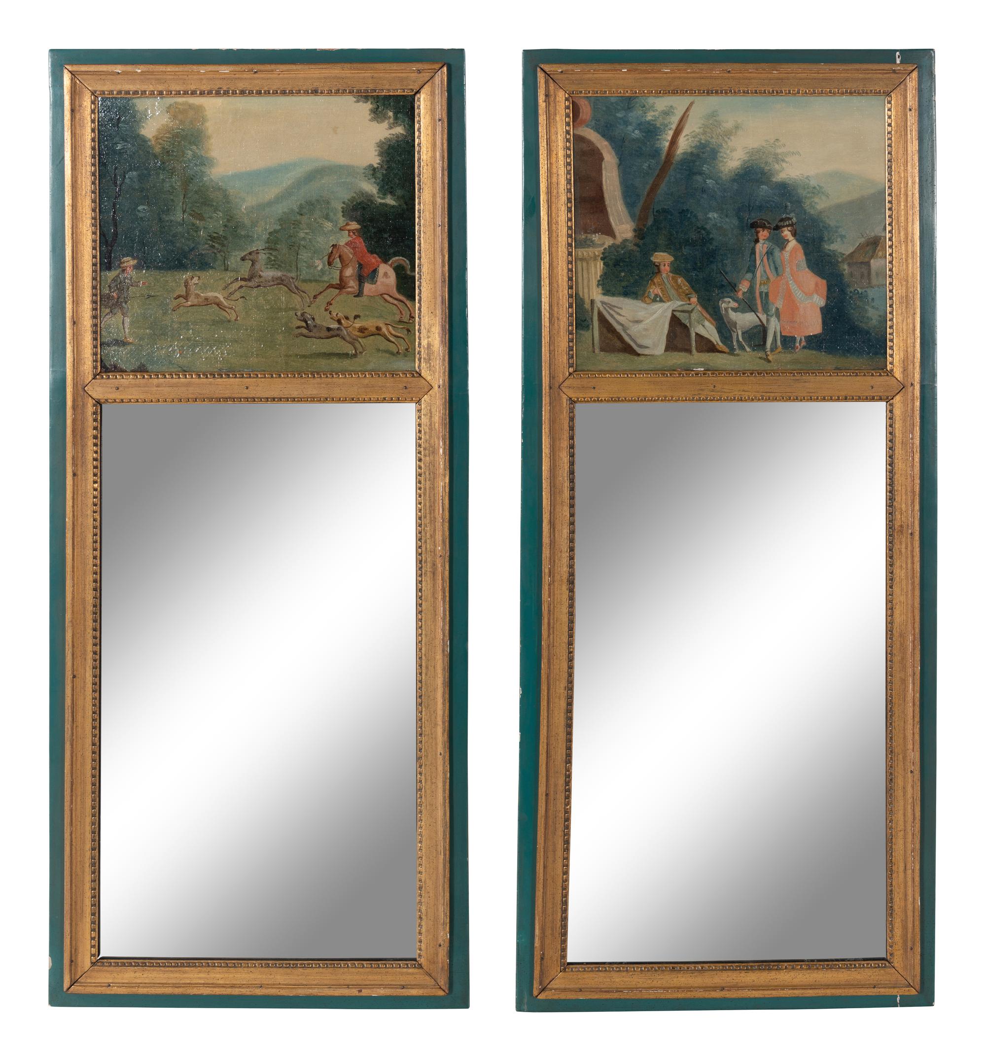 A Pair of Painted Mirrors