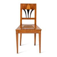 A Biedermeier Part Ebonized Cherrywood Side Chair