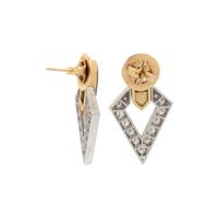 DAVID WEBB, DIAMOND AND ONYX EARRINGS