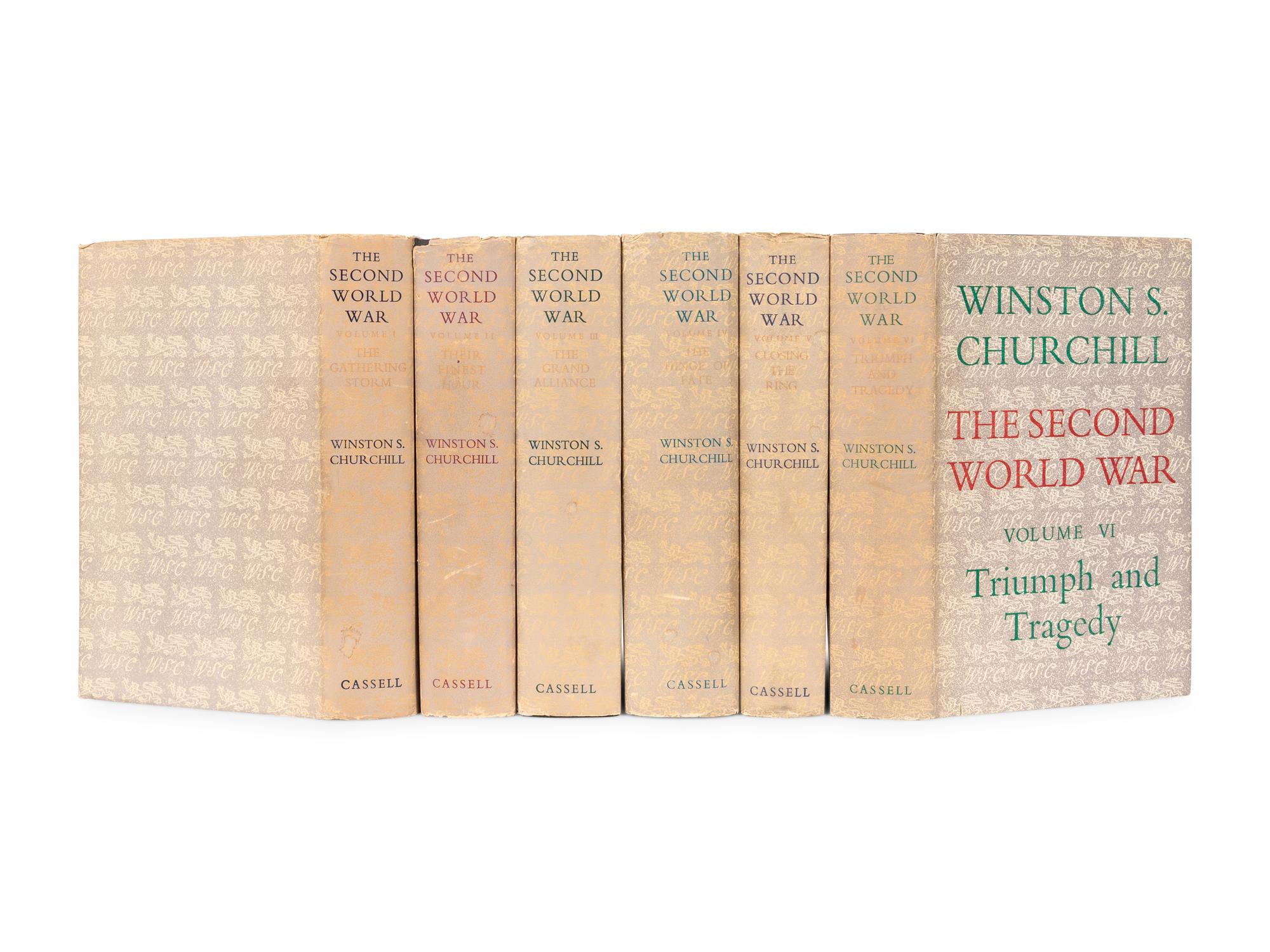 CHURCHILL, Winston Leonard Spencer, Sir (1874-1965). The Second World War . London, et al: Cassell and Co., Ltd., 1948-1954.