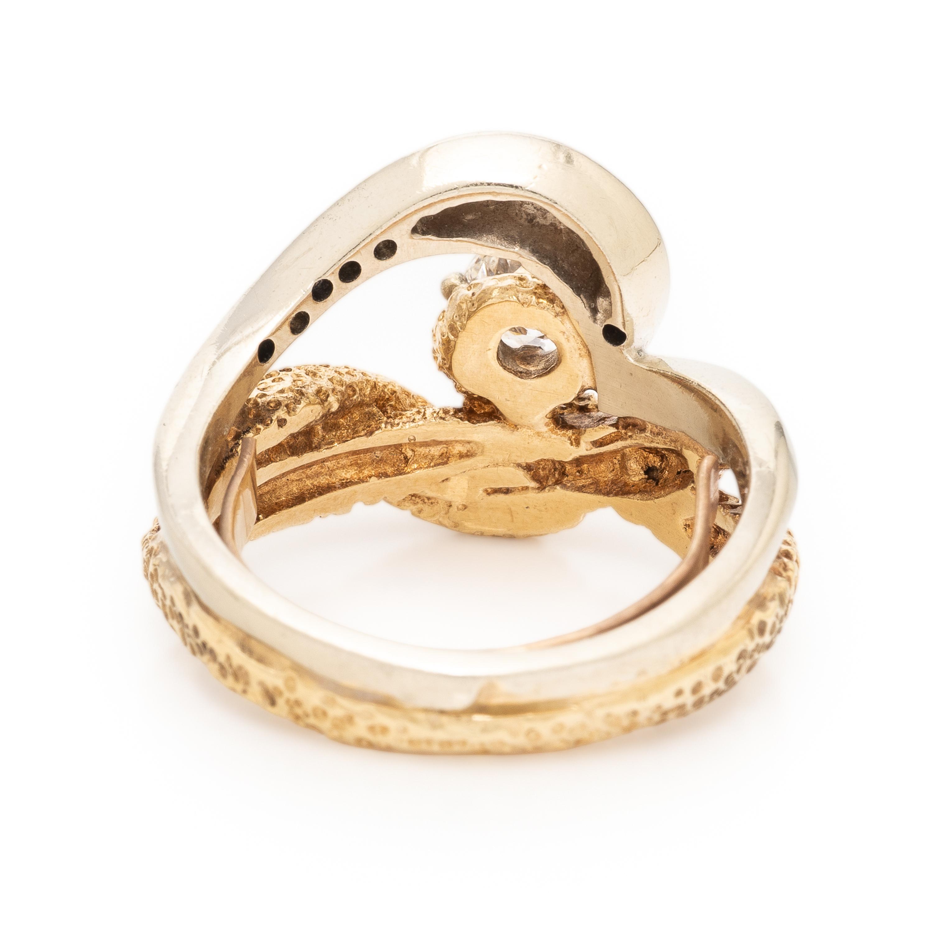 Diamond and Bicolor Gold Ring
