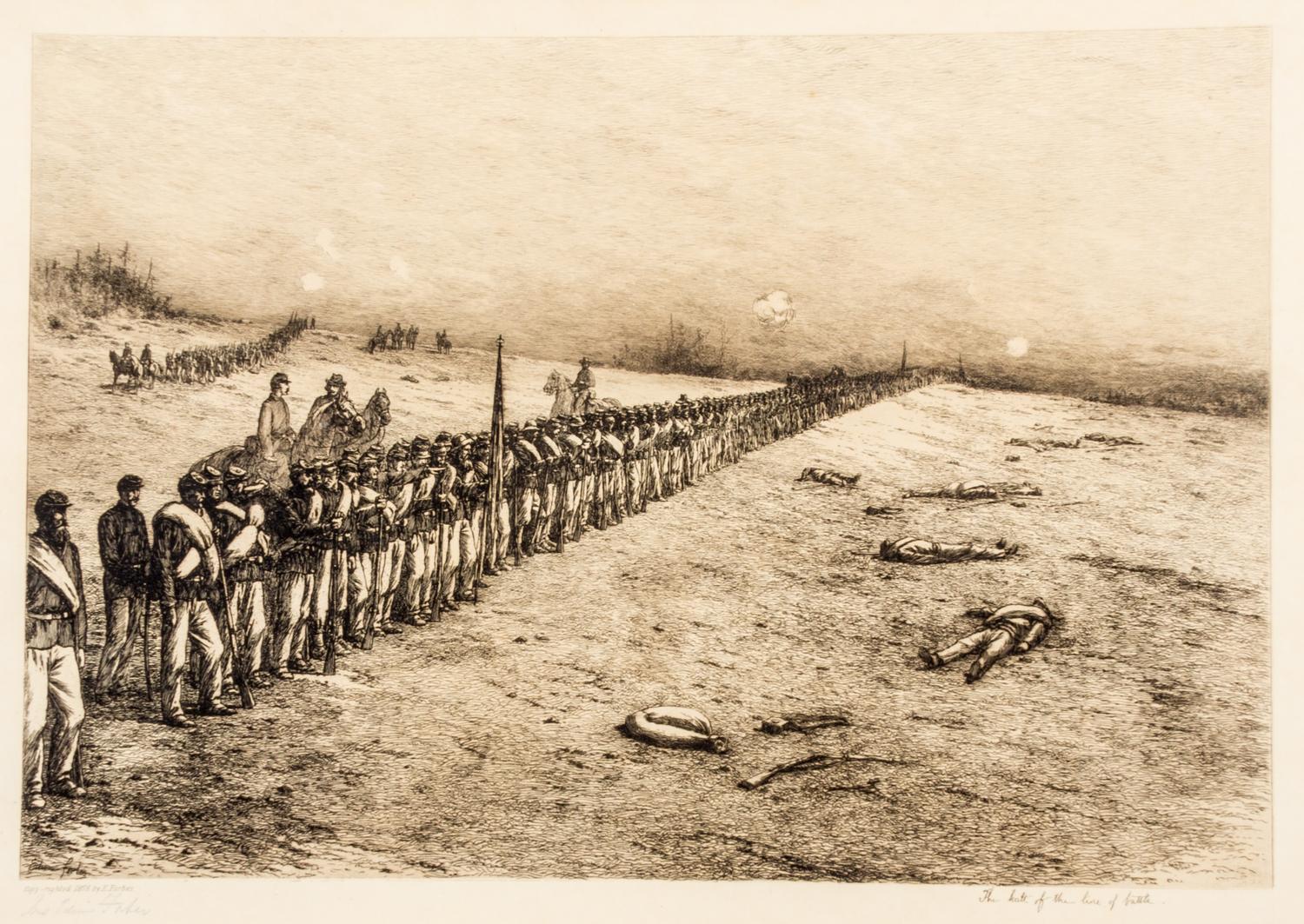 (CIVIL WAR) FORBES, EDWIN. Life Studies of the Great Army. New York, 1876. 20 (of 40) copper plate etchings.