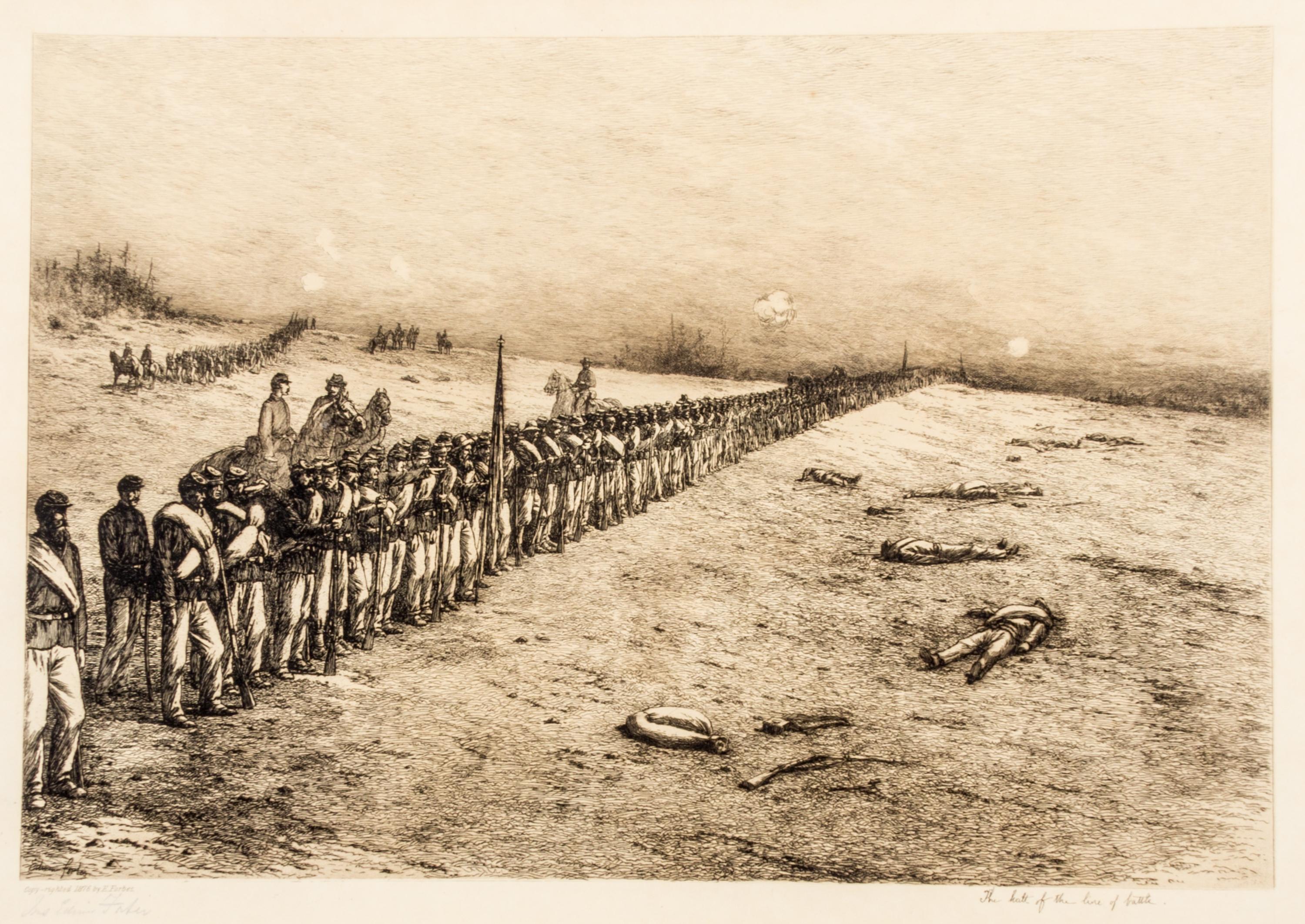 (CIVIL WAR) FORBES, EDWIN. Life Studies of the Great Army. New York, 1876. 20 (of 40) copper plate etchings.