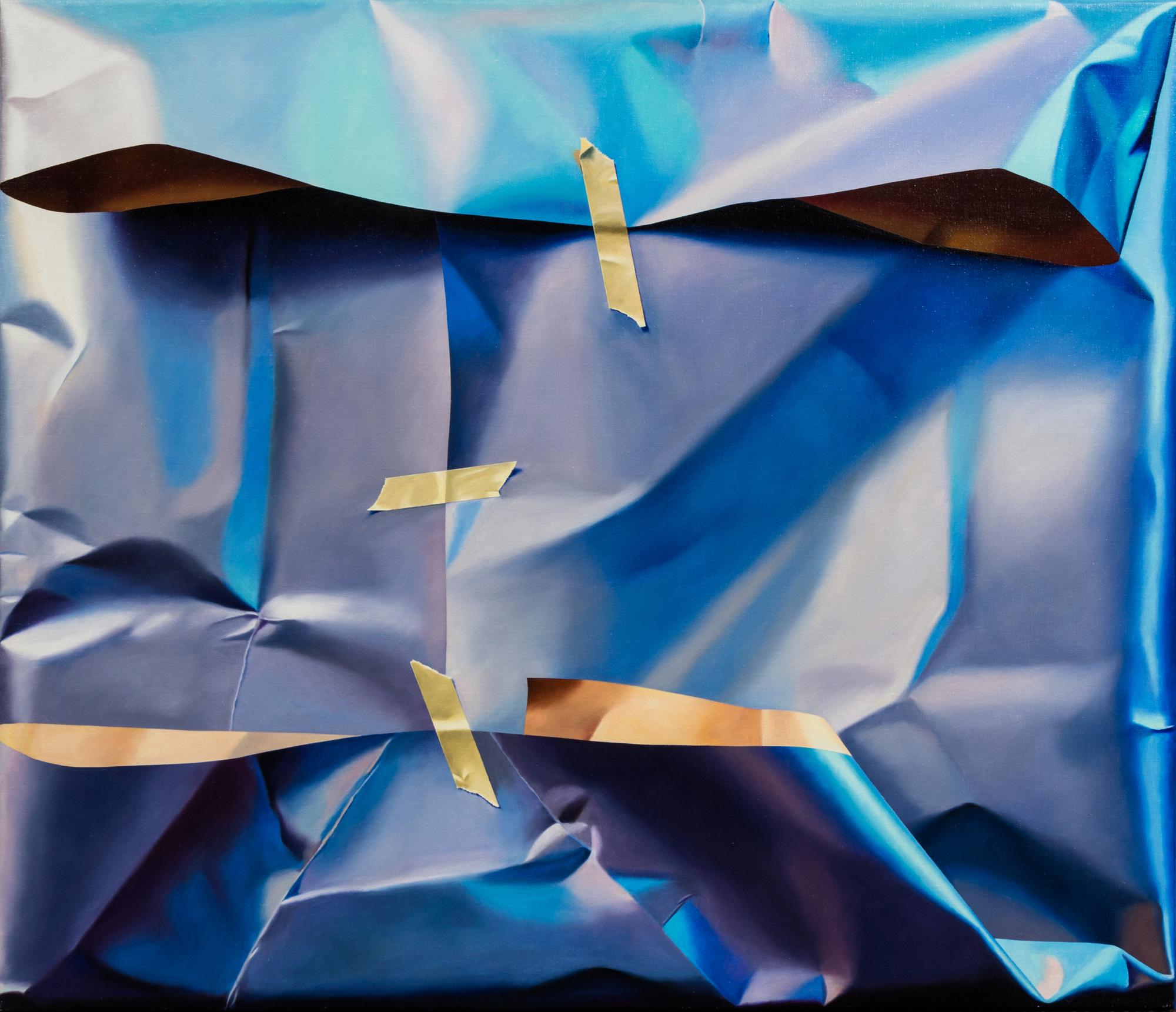Yrjo Edelmann, (Swedish, b. 1941), Packed Blue and Grey Heaven, 2005