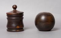 A Group of Two Treen Articles, Height of tallest 5 1/4 inches.