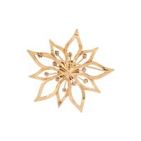 YELLOW GOLD, CULTURED PEARL AND SAPPHIRE FLOWER BROOCH