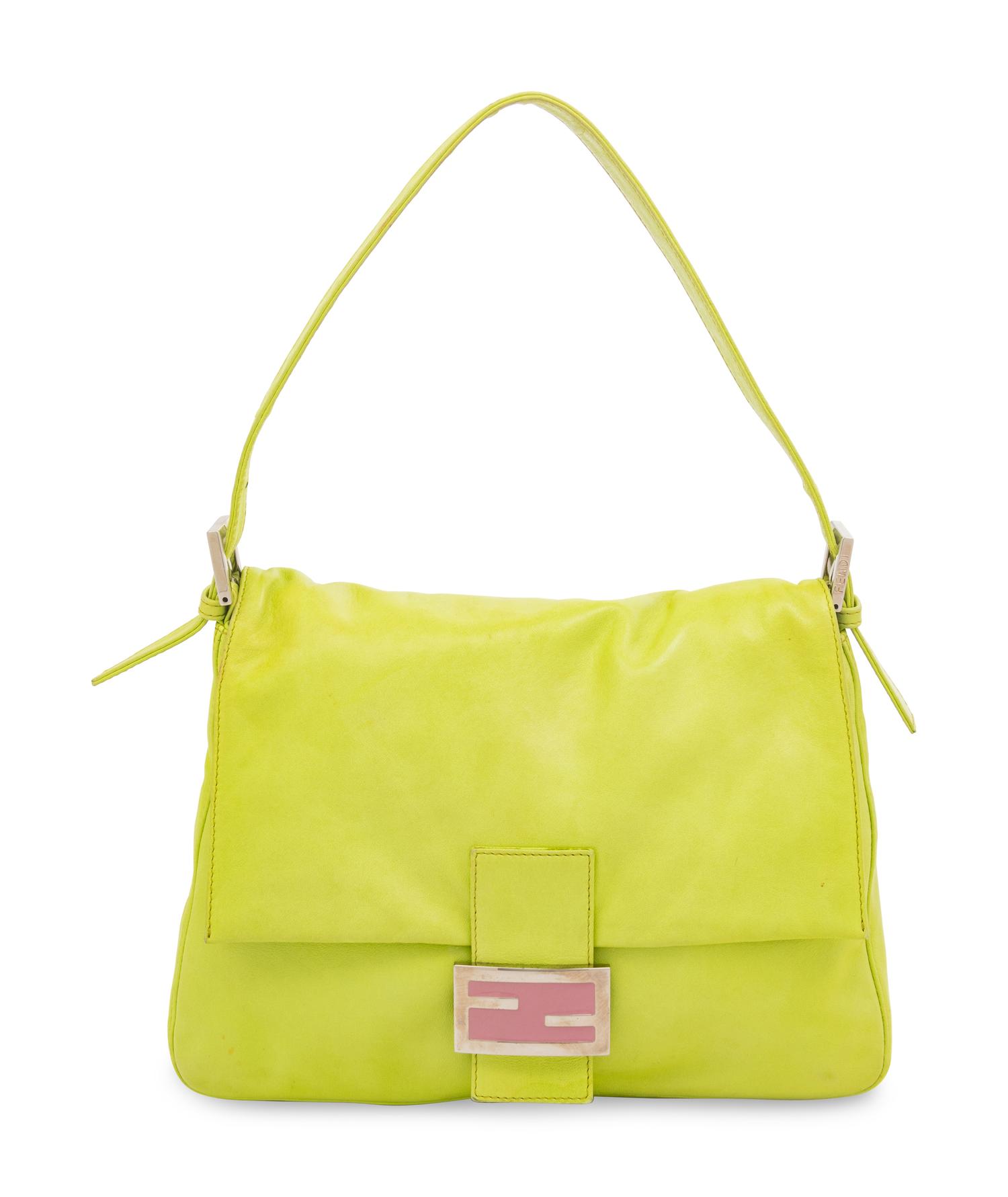 Fendi Lime Green Mama Baguette Bag