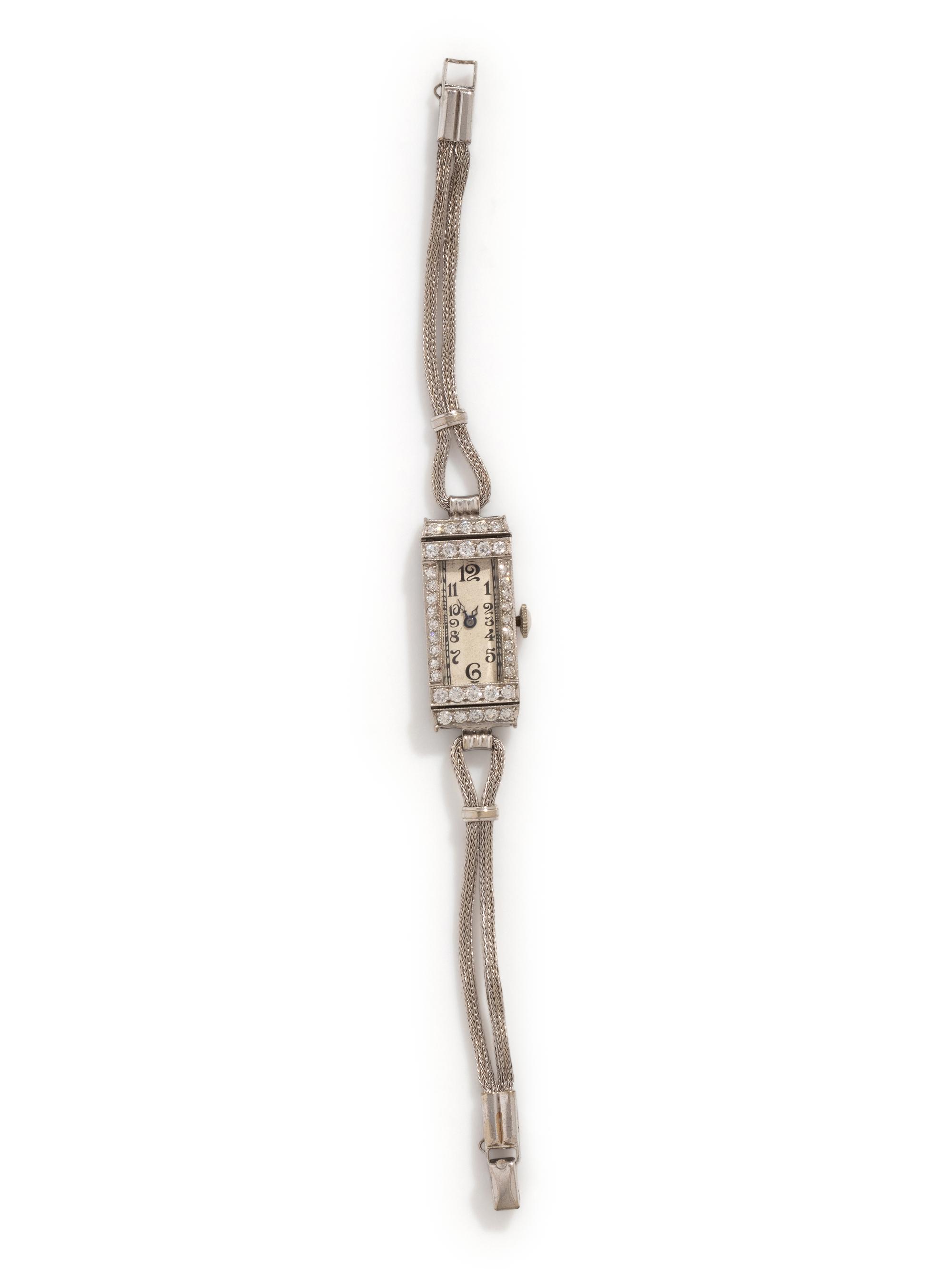 ART DECO, DIAMOND WATCH