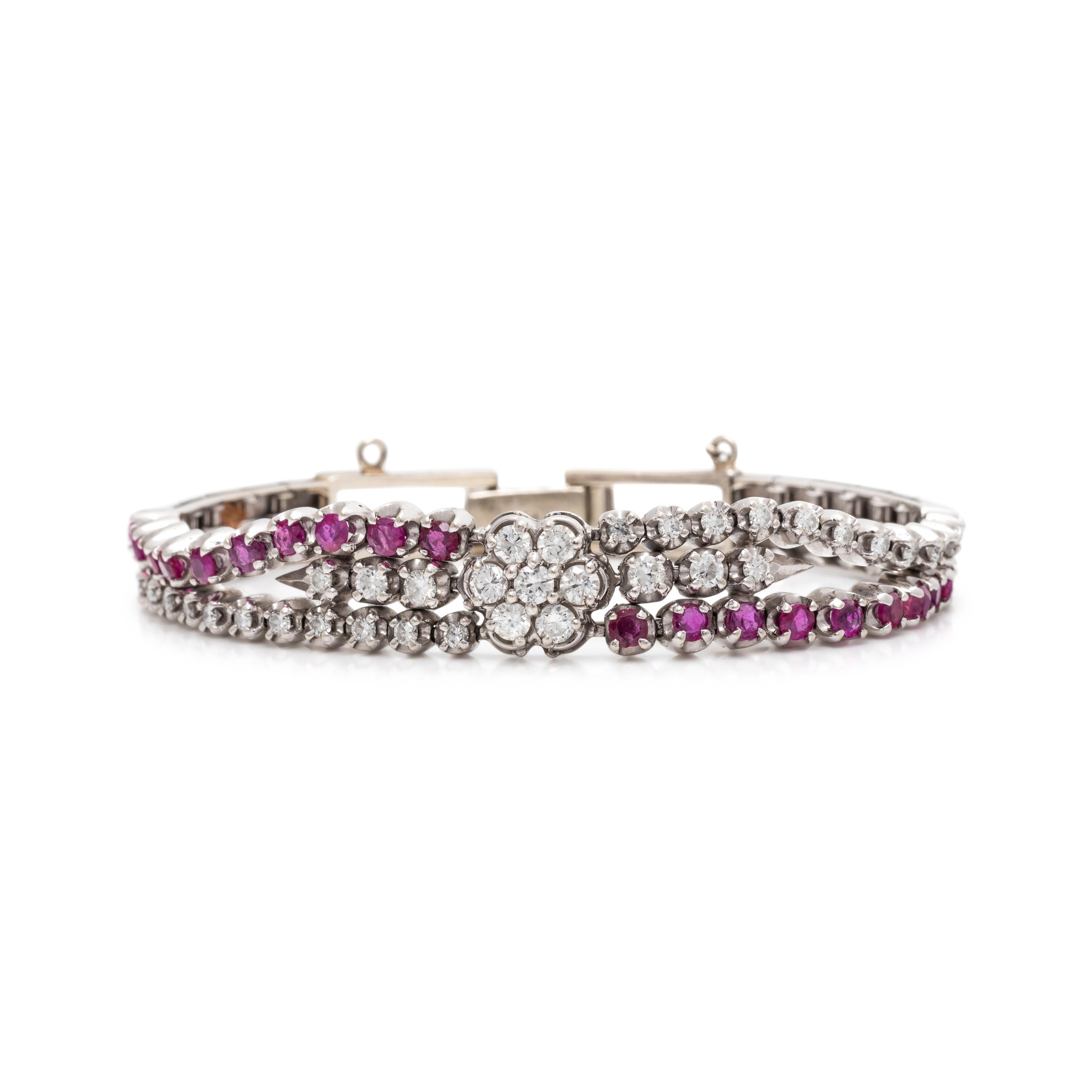 DIAMOND AND RUBY BRACELET