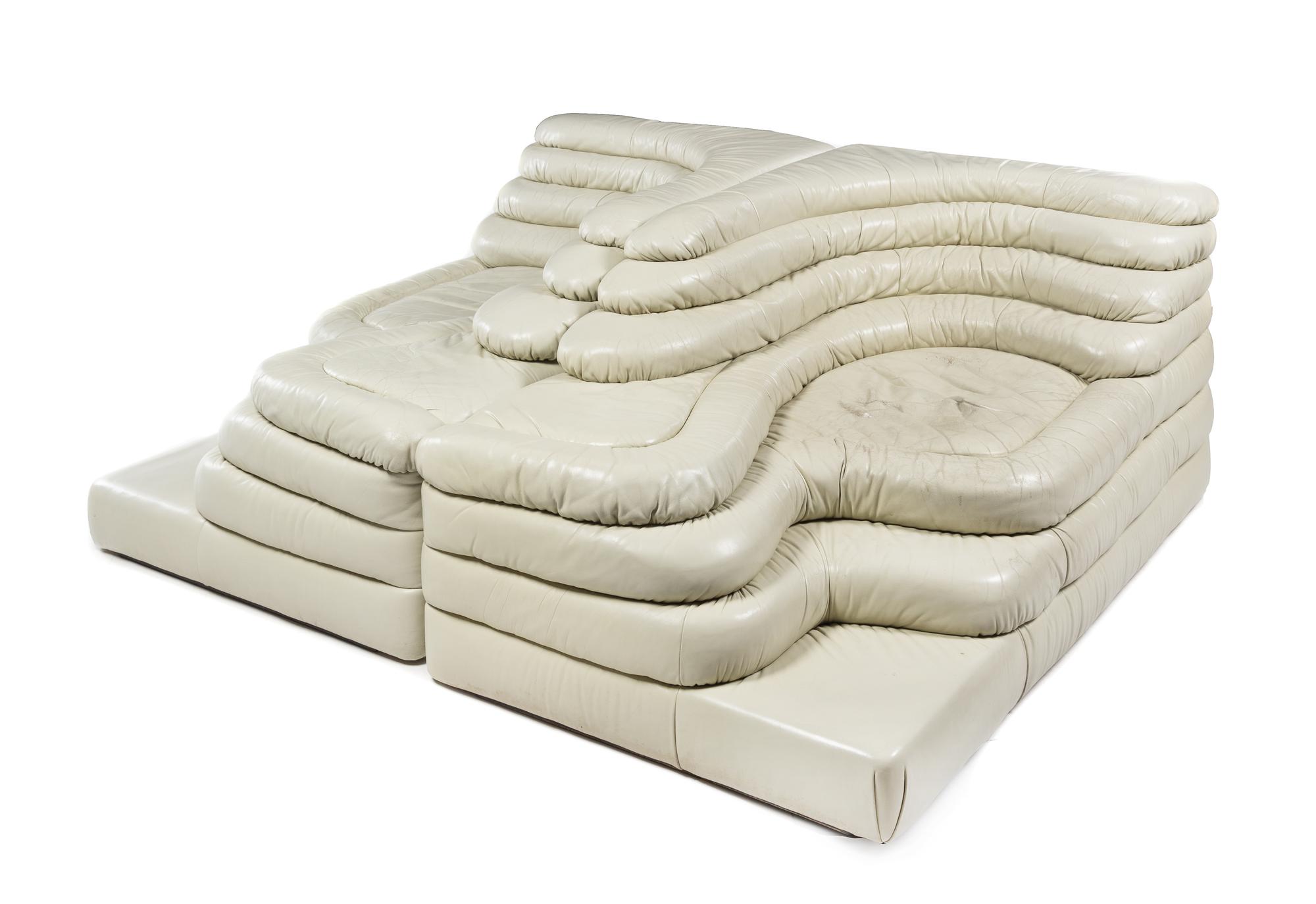 Ubald Klug (Swiss, b. 1932), DE SEDE, 1970s, three Terrazza Landscape sofa sections, model no. DS-1025