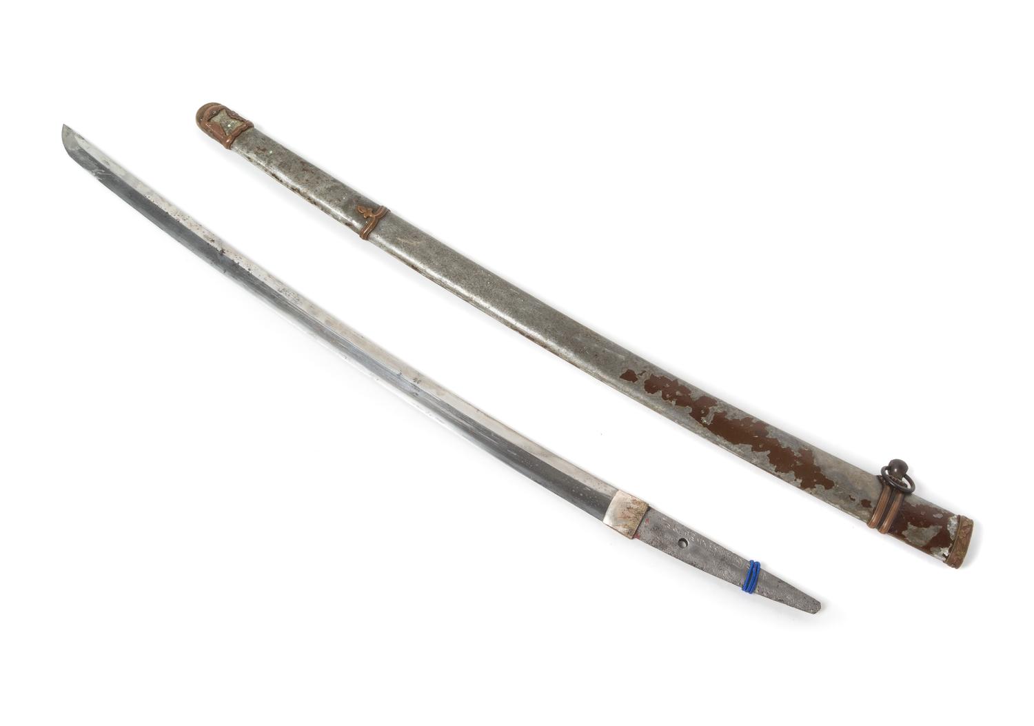 A Samurai Kanata Length 34 inches. — SIGNED KISHU MONJU SHIGEKUNI SAKU